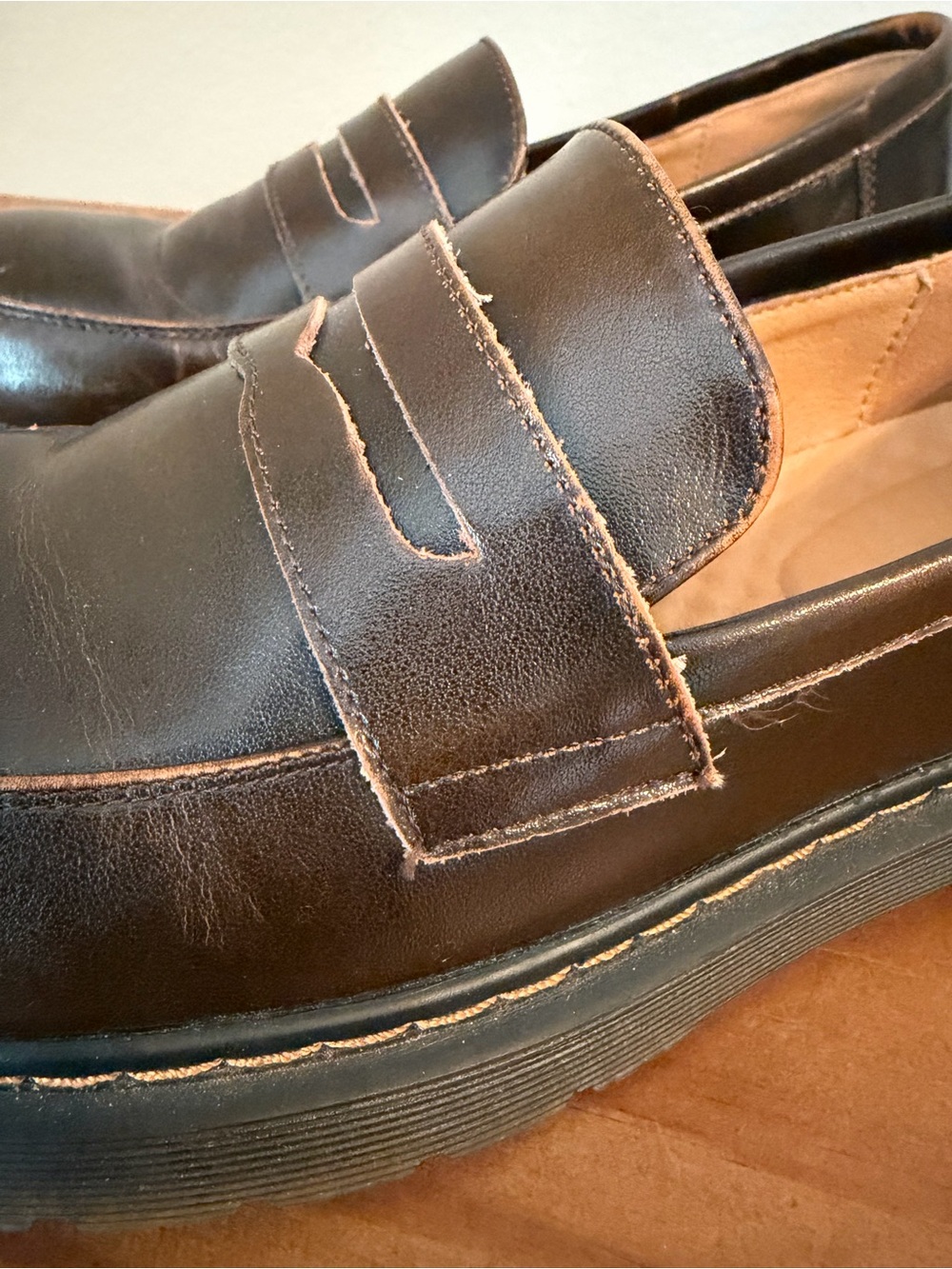 Classic Women’s Dark Brown Leather Penny Loafers